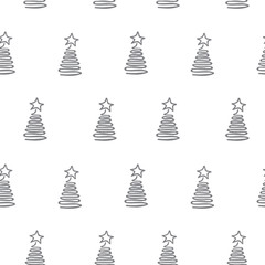 Christmas trees pattern. Vector illustration