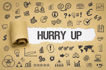 Hurry Up / Papier mit Symbole