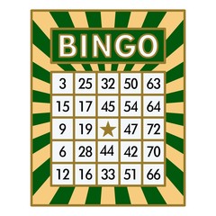 Obraz premium Bingo card. Green