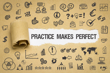 Practice makes Perfect / Papier mit Symbole