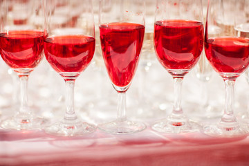 Traditional polish wedding champagne detail