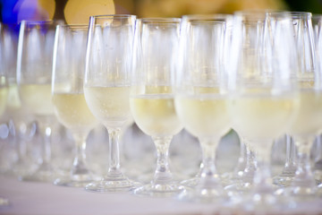 Traditional polish wedding champagne detail