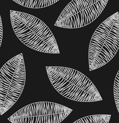 Бесшовние обои с листьями