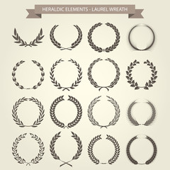 Laurel Wreaths set in different style