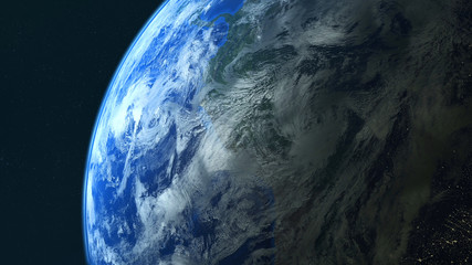 Earth from above. Near Space photography. 3D illustration. Elements of this image furnished by NASA