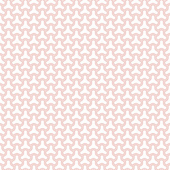 Seamless vector ornament. Modern background. Geometric pattern with repeating pink elements