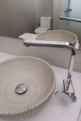 Modern sink in the bathroom