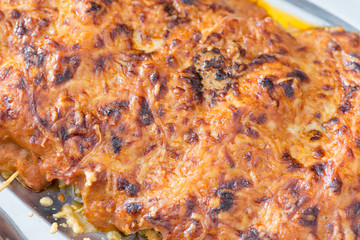 Homemade meat cannelloni