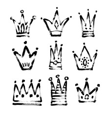 set of 9 black and white sketch drawing princess and the king cr