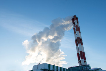 smoke and steam from the boiler tube