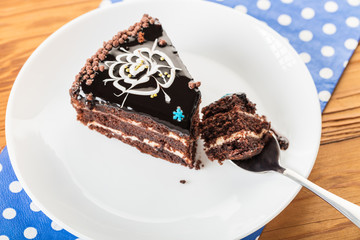 piece of chocolate cake