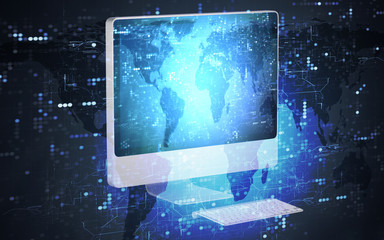Computer screen in business concept