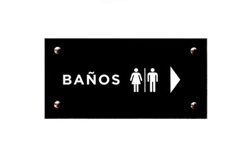 Sign of bathroom in spanish