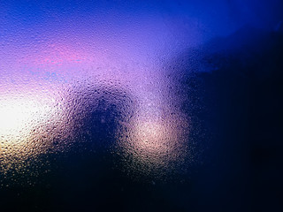Fototapeta na wymiar Condensation window glass fogged natural surface sunlight background