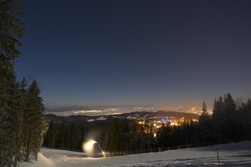 Fototapeta premium Ski slope in Poiana Brasov