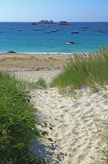 Strand in der Bretagne, Frankreich