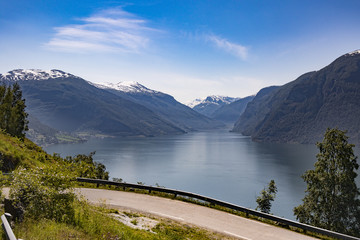 Fototapeta premium Aurland in Sogn and Fjordane Norway