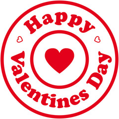 happy valentine's day stamp button