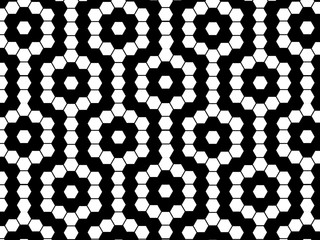 hexagon vector pattern, repeating linear hexagon overlap each 