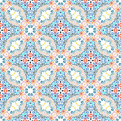 Blue Flower Pattern Weave Design