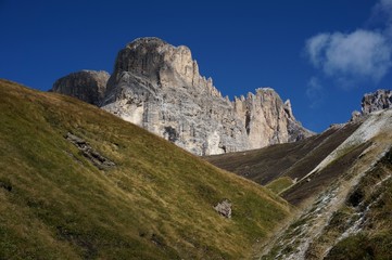Blick auf die Langkofel Gruppe
