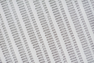 Obraz premium Abstract columns of random numbers. 