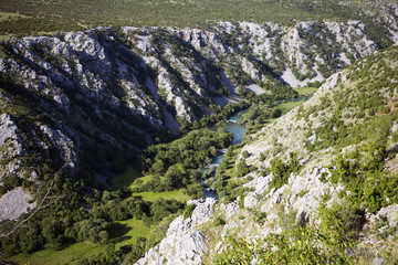 Krupa river canyon in Croatia