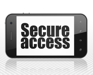 Security concept: Smartphone with Secure Access on display