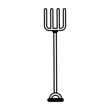 rake gardening tool icon vector illustration design