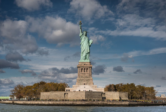 Front view of the Statue of Liberty, New York