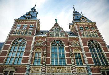 Foto op Aluminium AMSTERDAM, NETHERLANDS - JANUARY 09 2017: Rijksmuseum - national museum dedicated to arts and history. One of the most popular museum in Europe. January 09, 2017 in Amsterdam, Netherlands. © Unique Vision