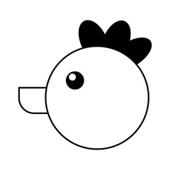 Obraz premium hen farm animal isolated icon vector illustration design