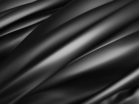 Dark glossy metallic cloth black background