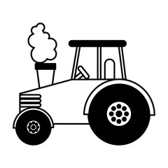 tractor farm vehicle icon vector illustration design