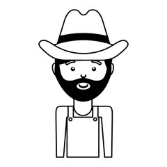 farmer avatar character icon vector illustration design