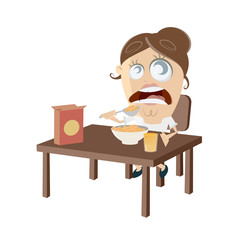 eating corn flakes clipart