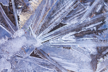 ice crystals abstract