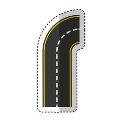 road street isolated icon vector illustration design