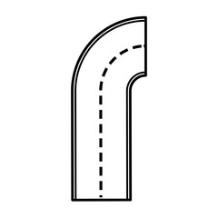 road street isolated icon vector illustration design