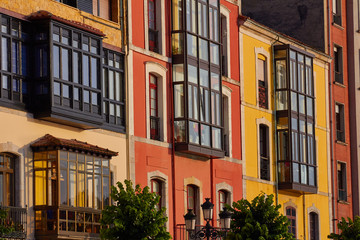 Typical facade house of Asturias