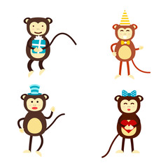 Monkey vector illustration.