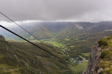 Cableway of Fuente De (Cantabria, Spain).