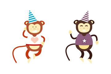 Monkey vector illustration.
