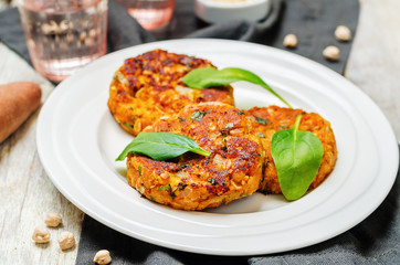 Sweet potatoes chickpea cilantro oats vegan burgers