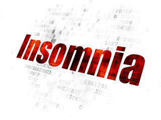 Health concept: Insomnia on Digital background