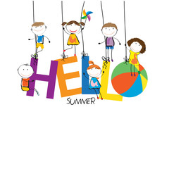 Happy boys and girls