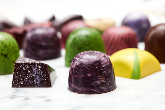 Set of various hand-made candies