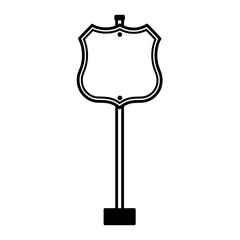 route shield traffic signal information icon vector illustration design