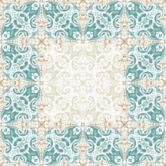 Seamless islam pattern. Vintage floral background in pastel color