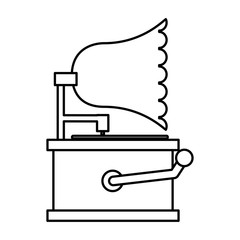 gramophone sound device icon vector illustration design